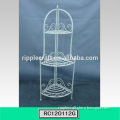 Special Offer Fancy 3 Tier White Wrought Iron Corner Rack for Home Furniture